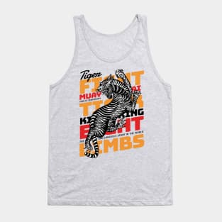 Muay Thai Tattoo Tiger Born to Fight Tank Top